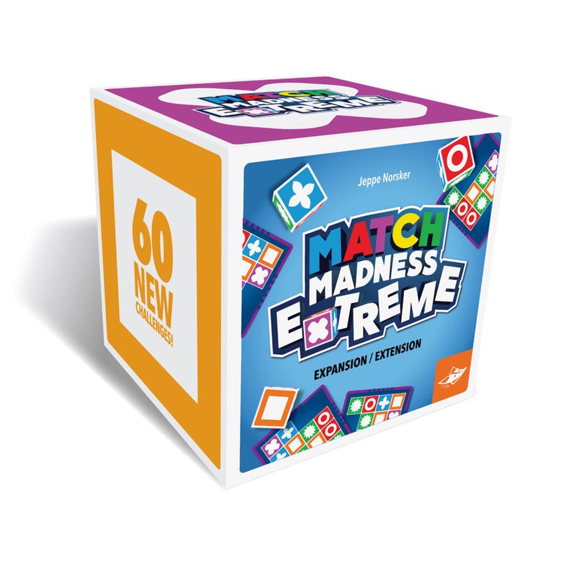 FoxMind Games: Expansion Pack -Match Madness Extreme Used with Original Match Madness Pattern Matching Puzzle Game, 60 New Challenge Cards, Fast-Paced up to 4 Players, Ages 7 and up - Image 1